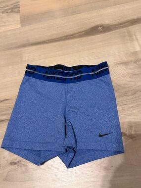 size small blue dri-fit nike pros